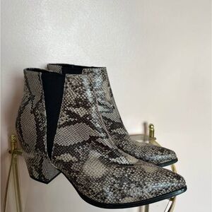 Snakeskin Ankle Boots